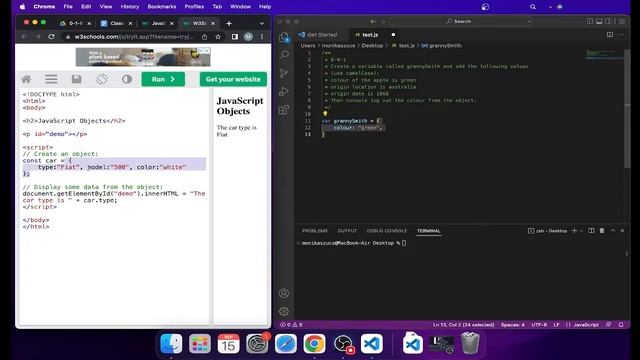 JavaScript Data Type Object example 1 (Booklet 6-4-1) смотреть онлайн