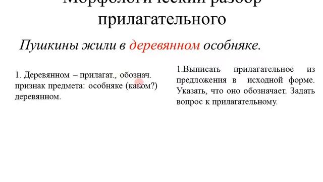 5 класс Морфологический разбор прилагательного смотреть онлайн