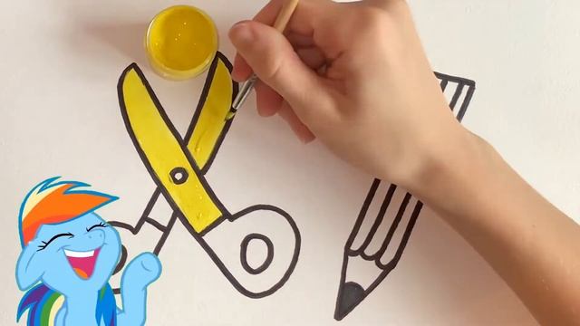 How to draw scissors and a pencil/ Как нарисовать ножницы и карандаш/Qayçı və qələm necə çəkmək ola смотреть онлайн