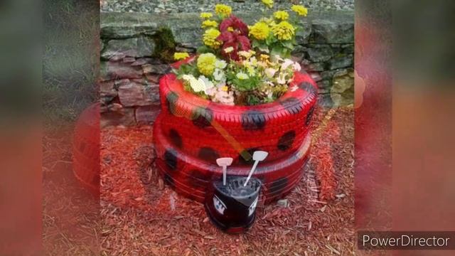 ИЗ СТАРЫХ ПОКРЫШЕК. КЛУМБЫ И ФИГУРЫ ИЗ ПОКРЫШЕК. ДЛЯ САДА ИЗ ПОКРЫШЕК. смотреть онлайн