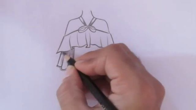 How to draw a beautiful dress drawing(girl top) design easy Fashion illustration dresses drawing смотреть онлайн