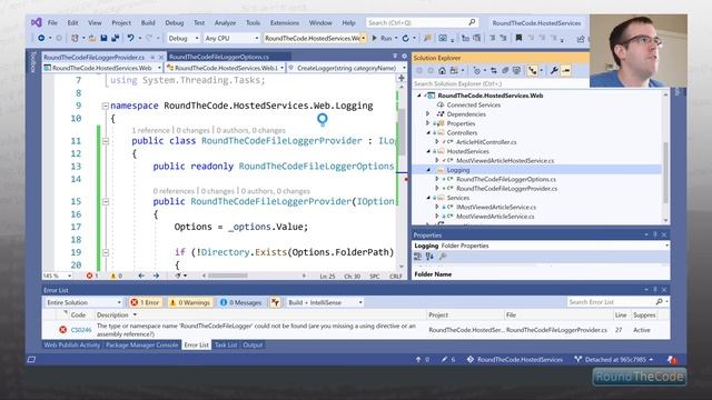 Create Your Own Logging Provider to Log to Text Files in .NET Core смотреть онлайн