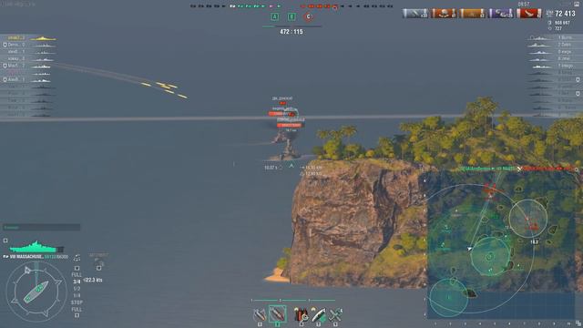 Массачусетс - американец с крутым ПМК (World of Warships) смотреть онлайн