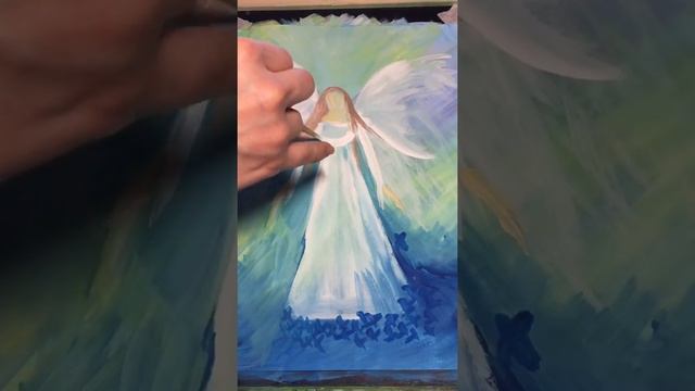 Рисуем ангела гуашью смотреть онлайн