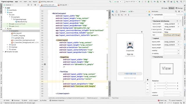 Create LOGIN screen from FIGMA design in Android STUDIO | Android Tutorial | INSIDE ANDROID смотреть онлайн