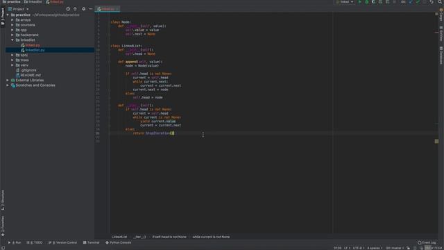 Python - Linked List append & reverse смотреть онлайн