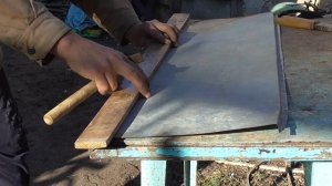 Делаем трубу иж жести. Двойной замок ?