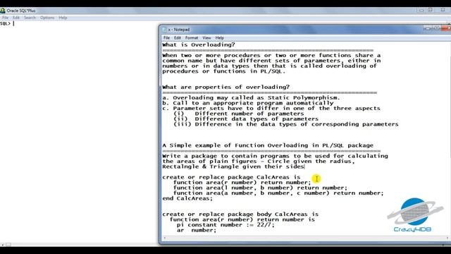 What is Procedure Overloading in PL SQL - (Visit description for more info) смотреть онлайн