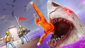 АКУЛА МОНСТР ВЫШЛА НА ОХОТУ