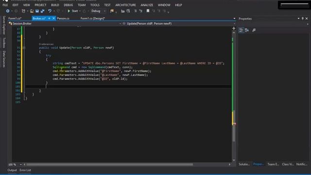 C# MS SQL database - UPDATE смотреть онлайн