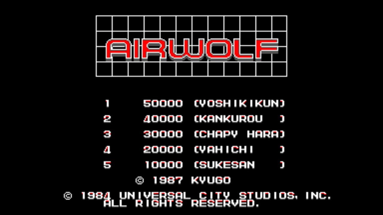 FULL GAME ARCADE Airwolf 1987 смотреть онлайн