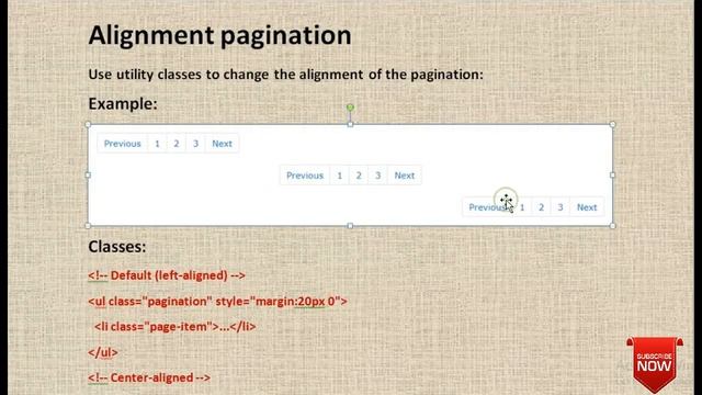 Bootstrap alignment pagination | Alignment pagination classes | Rounded pagination (Hindi) смотреть онлайн