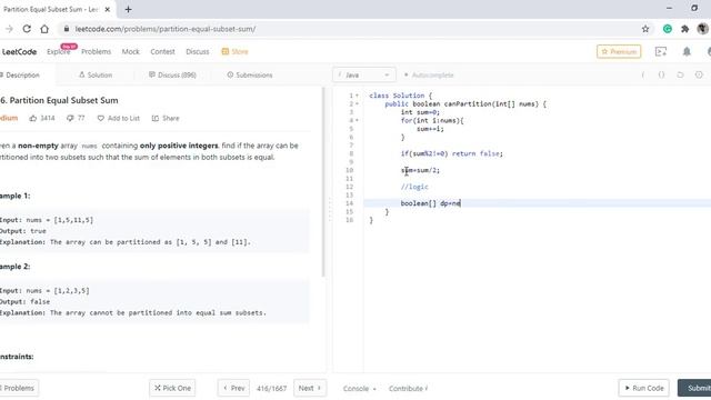 Partition Equal Subset Sum | Live Coding with Explanation | Leetcode - 416 смотреть онлайн