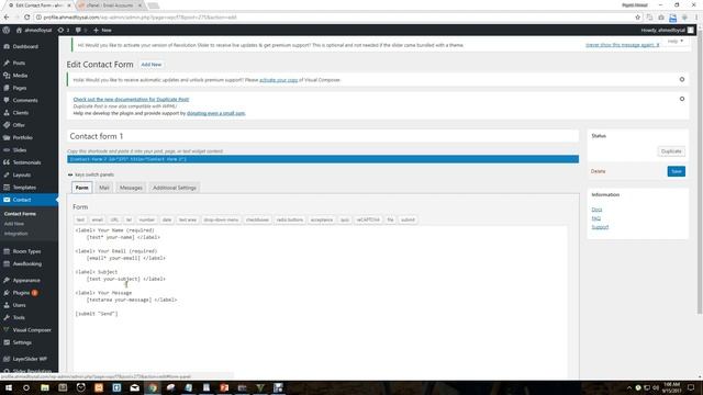 Creating a contact form using contact form 7 Wordpress plugin | part 1 смотреть онлайн
