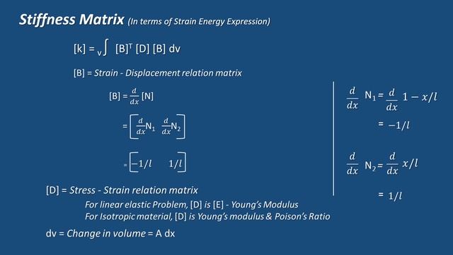 Stiffness Matrix in terms of Strain Energy Expression - Finite Element Analysis #4 смотреть онлайн