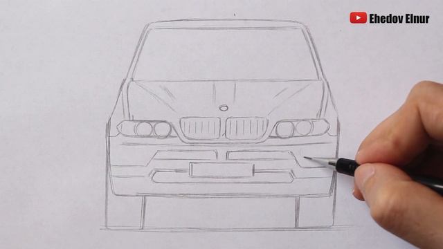Как нарисовать BMW X 5 | Как нарисовать машину смотреть онлайн