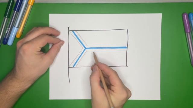 Как нарисовать флаг Республики Тыва | Рисуем флаги России смотреть онлайн