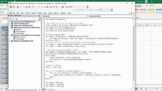 How to import an Outlook table to Excel смотреть онлайн