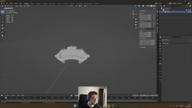3D моделирование для начинающих. Создаем Low Poly платформу Sci-fi для игры на Unity. смотреть онлайн