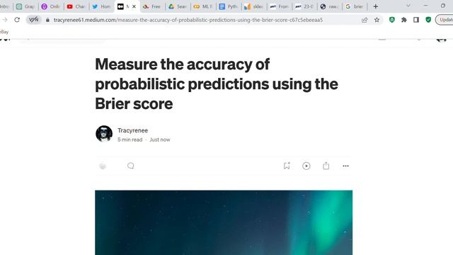 Measure the accuracy of probabilistic predictions using the Brier score - blog post смотреть онлайн