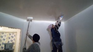 Финишная шпаклёвка потолка Валик Семин Шитрок супер финиш