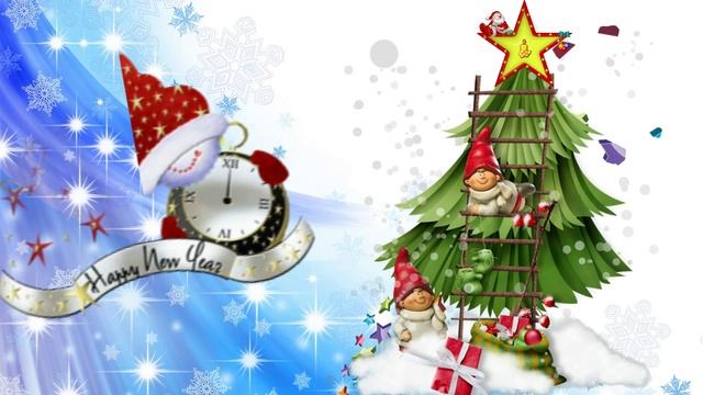 Фон для видеомонтажа Happy New Year смотреть онлайн