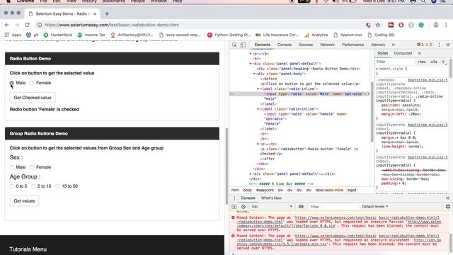 How to handle Radio Button in selenium | Selenium webdriver with Java tutorials смотреть онлайн