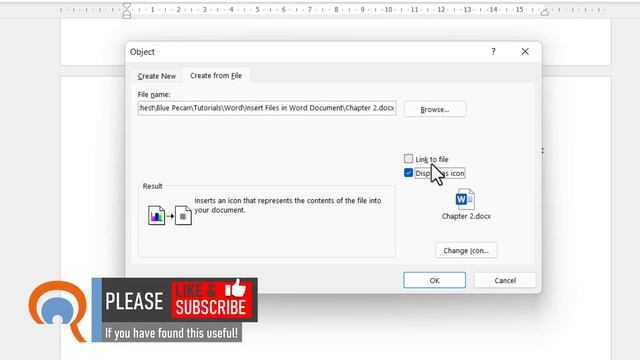Attach or Insert Files as an Icon in a Word Document | Link or Embed Files смотреть онлайн