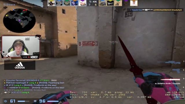 M0NESY Plays Faceit With B1t Dust 2 - CSGO Twitch Clips