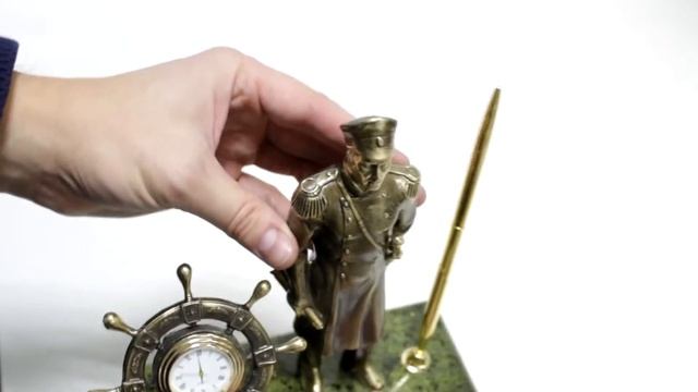 Настольный письменный прибор «Нахимов» с часами – обзор от магазина подарков «Счастливый случай» смотреть онлайн