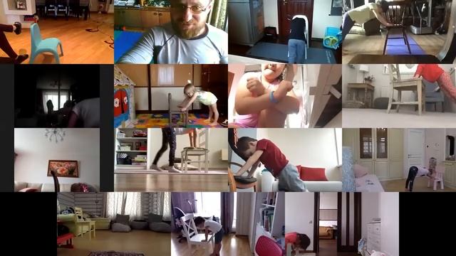 Детская физкультура. Упражнение со стулом смотреть онлайн