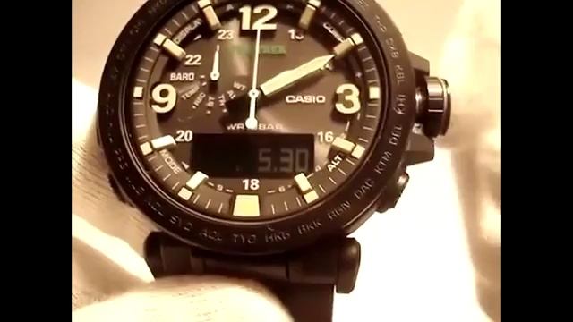 Casio ProTrek PRG-600-1ER настройка и калибровка часов смотреть онлайн