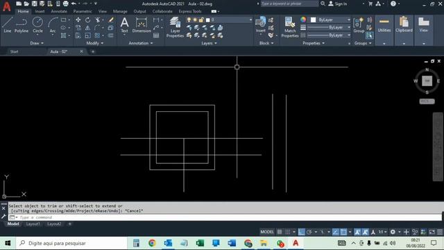 Aula - 04 Aprenda utilizar Comandos: Trim e Extend смотреть онлайн