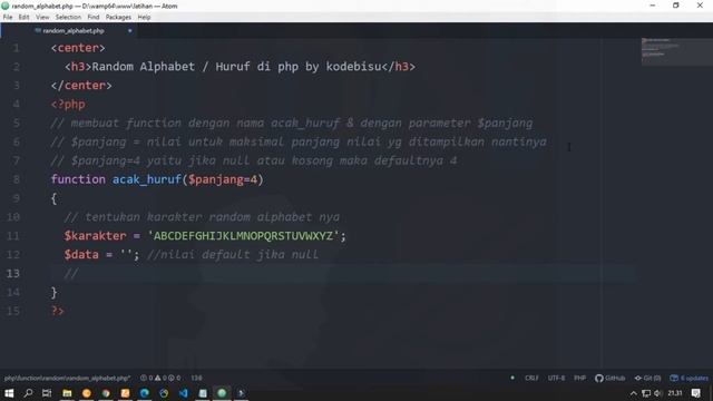 Cara Membuat Acak Huruf atau Random String atau Alphabet di PHP смотреть онлайн