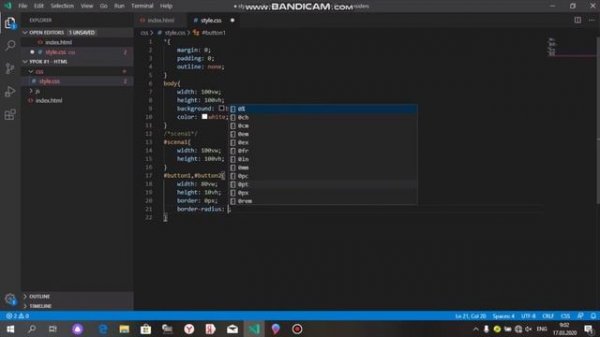 #2   Создание приложения на html css js шаблон часть 1