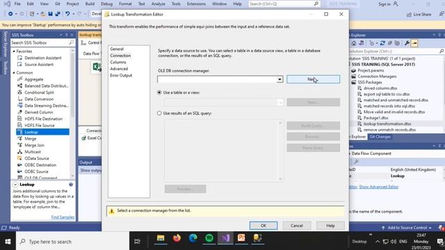 How to move Matched records to SQL table & Unmatched records to .TXT file by lookup in SSIS смотреть онлайн