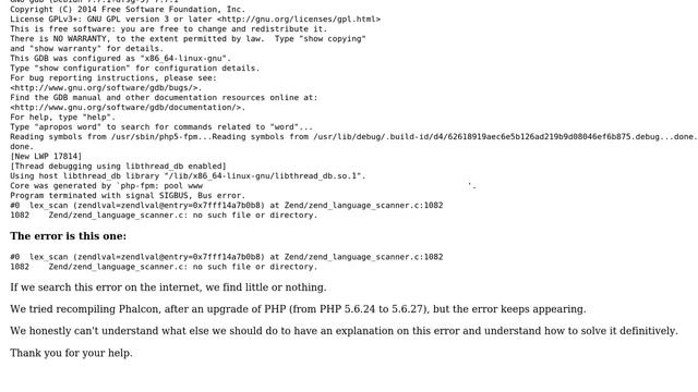 DevOps & SysAdmins: PHP5-FPM on Nginx crash Zend/zend_language_scanner.c: no such file or directory смотреть онлайн