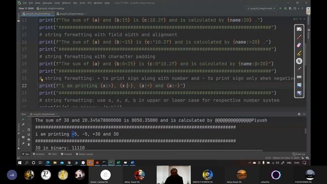 Class 67 - String formatting part 3 смотреть онлайн