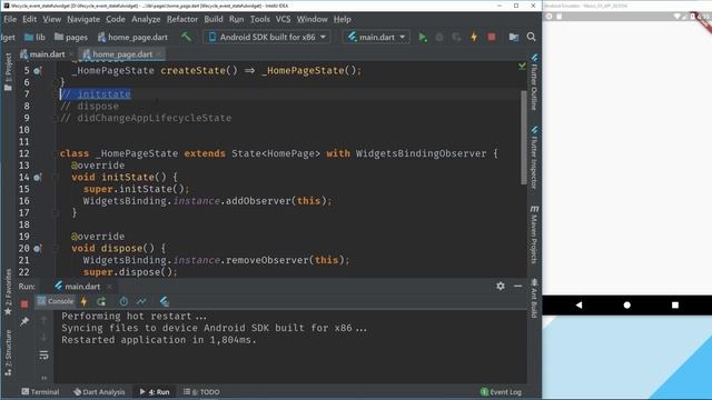 Flutter: Detect If App Is In Background | Lifecycle event | WidgetsBindingObserve смотреть онлайн