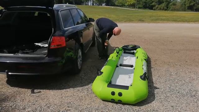 Inflating Aqua Marine X.P.L.R inflatable multi function fishing kayak. смотреть онлайн