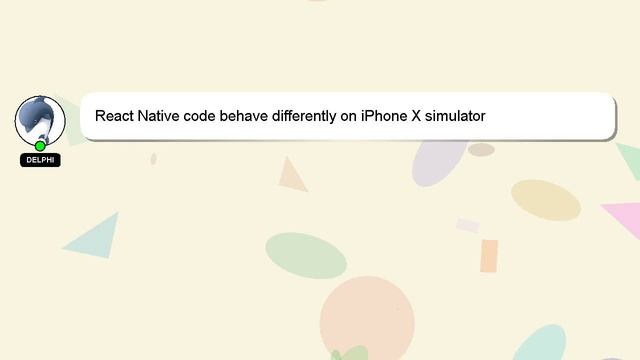 React Native code behave differently on iPhone X simulator смотреть онлайн