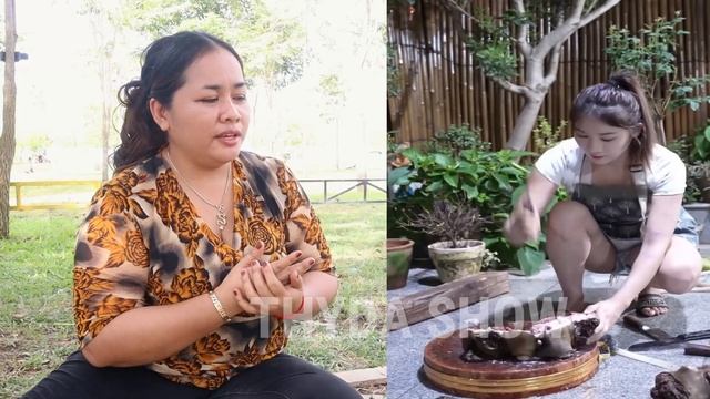 React ! Best food cooking | Beautiful girl cooking head Goats and eating delicious ! смотреть онлайн