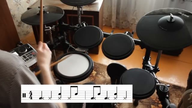 Уроки игры на барабанах [ритмы №1] смотреть онлайн
