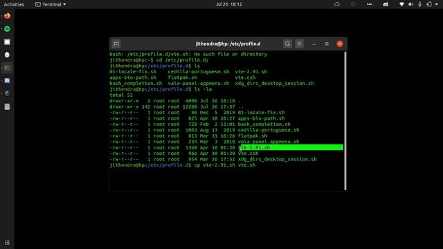 Fix [`bash etc profile d vte sh No such file or directory`] on Ubuntu terminal смотреть онлайн
