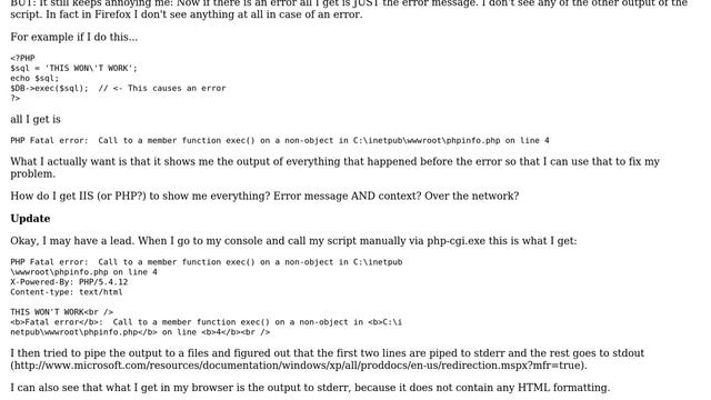 DevOps & SysAdmins: IIS7 and PHP: Show error messages with all the rest of the output смотреть онлайн