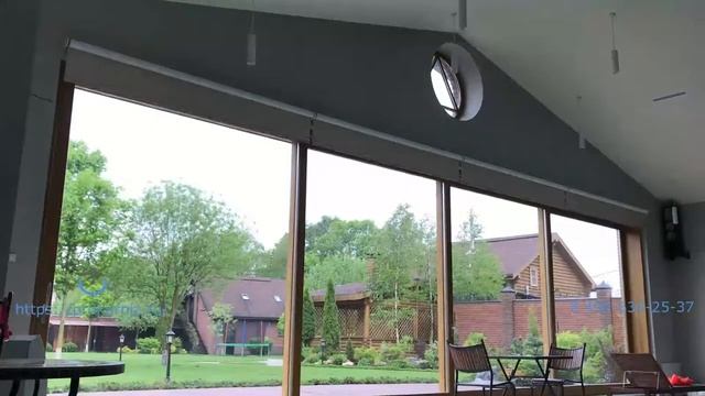 Рулонные шторы на пульте в загородном доме смотреть онлайн