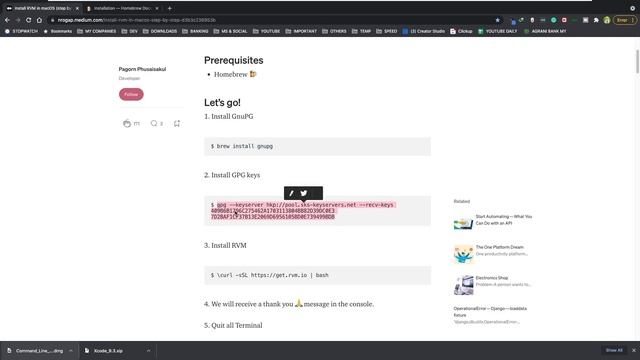 WORDMOVE INSTALLATION ON MAC W/ XCODE, HOMEBREW, CURL, RVM & RUBY | MODERN WORDPRESS DEVELOPMENT смотреть онлайн