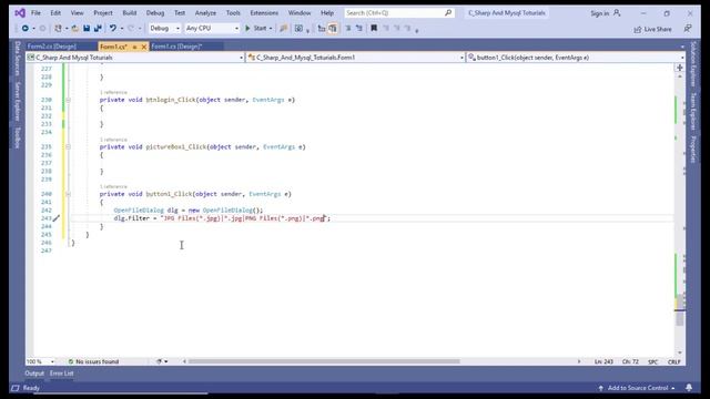 How to insert images to MySQLDatabase using C# Sharp Part 1 смотреть онлайн
