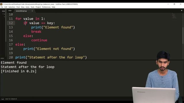 Iterating using For loop | Continue | Break | enumerate смотреть онлайн