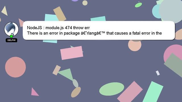 NodeJS : module.js 474 throw err смотреть онлайн